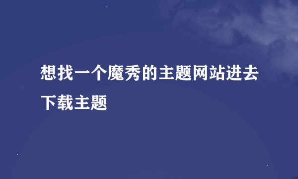想找一个魔秀的主题网站进去下载主题