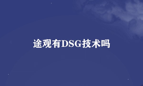 途观有DSG技术吗