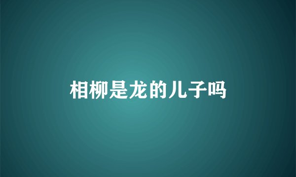 相柳是龙的儿子吗