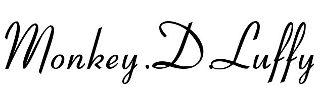 求大神帮忙设计（Monkey.D.Luffy）的英语花体字