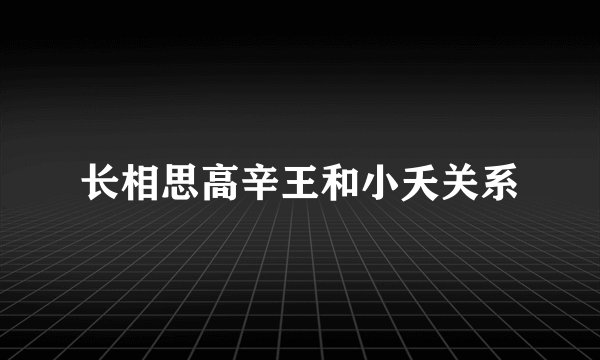 长相思高辛王和小夭关系