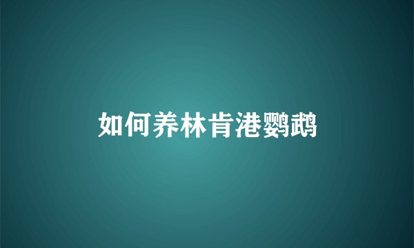 如何养林肯港鹦鹉