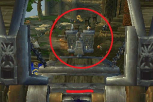 魔兽世界任务。血染滩头那个任务怎么做啊?加农炮怎么摧毁?