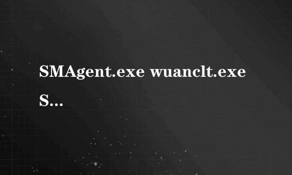 SMAgent.exe wuanclt.exe SMax4.exe这些是不是病毒？特别是wuanclt.exe在进程中关了，它马上就自动重开．