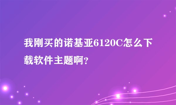 我刚买的诺基亚6120C怎么下载软件主题啊？