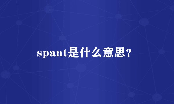 spant是什么意思？