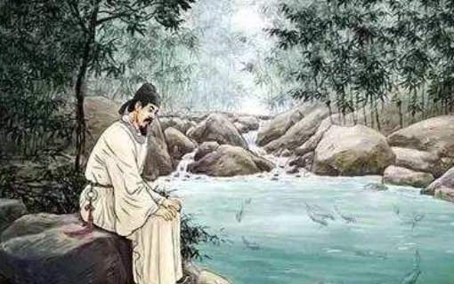 小石潭记中“斗折蛇行，明灭可见”的意思