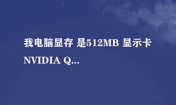 我电脑显存 是512MB 显示卡 NVIDIA Quadro NVS 135M是什么意思？
