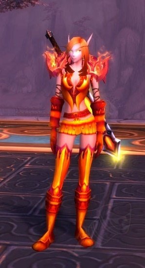 魔兽世界光荣套没有钱买腿了,已经有了脚、手腕,头、胸部,用哪个代替好看啊