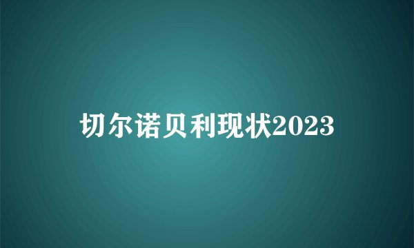 切尔诺贝利现状2023