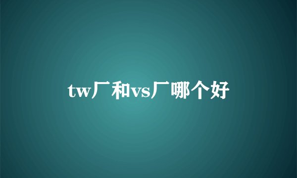 tw厂和vs厂哪个好