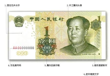 如何鉴别一元人民币的真假
