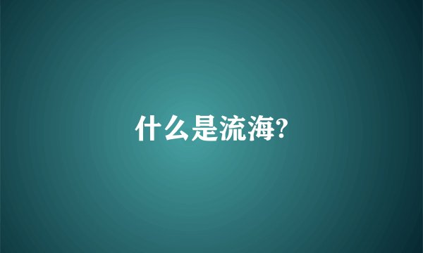 什么是流海?