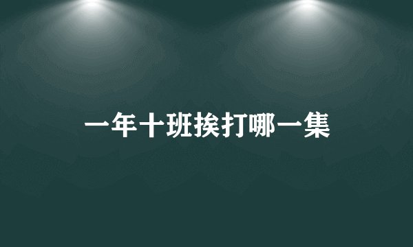 一年十班挨打哪一集