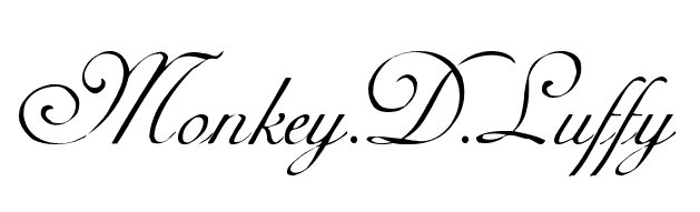 求大神帮忙设计（Monkey.D.Luffy）的英语花体字