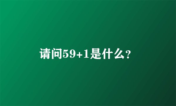 请问59+1是什么？