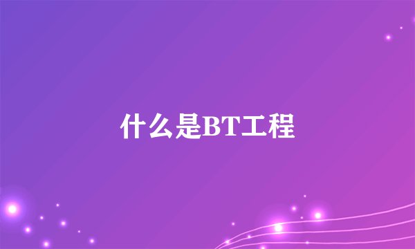 什么是BT工程