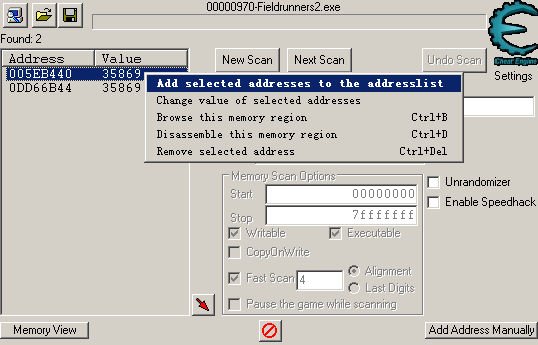 cheat engine 6.2修改器如何修改 坚守阵地2PC版?? 求完整过程 最好有截图 谢谢啦~~