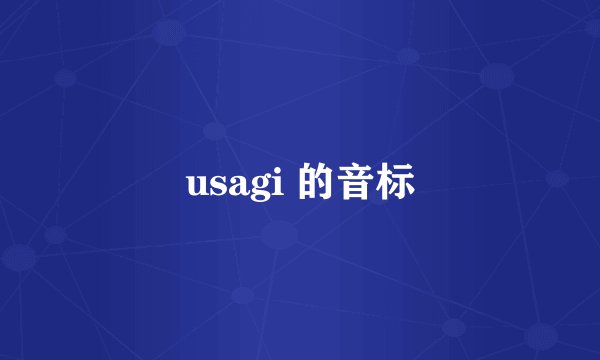 usagi 的音标