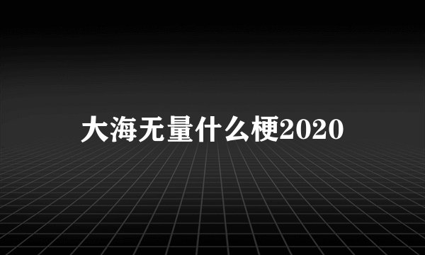 大海无量什么梗2020
