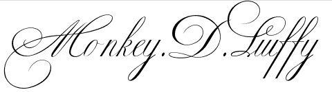 求大神帮忙设计（Monkey.D.Luffy）的英语花体字