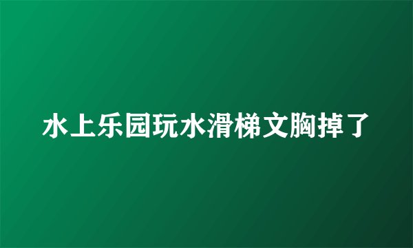 水上乐园玩水滑梯文胸掉了