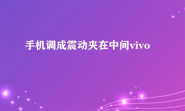 手机调成震动夹在中间vivo