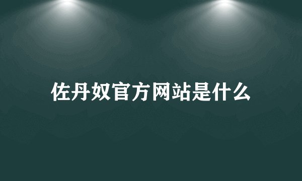 佐丹奴官方网站是什么