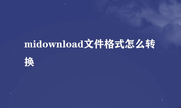 midownload文件格式怎么转换