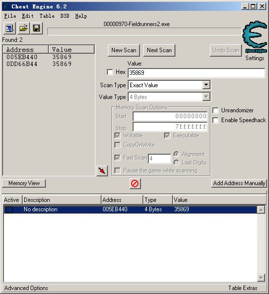 cheat engine 6.2修改器如何修改 坚守阵地2PC版?? 求完整过程 最好有截图 谢谢啦~~