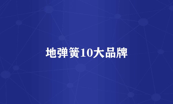 地弹簧10大品牌
