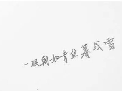 朝如青丝暮成雪的意思