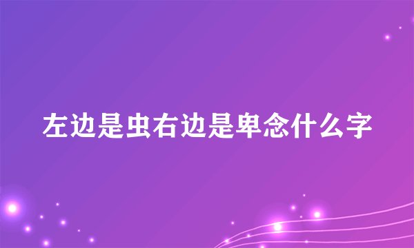 左边是虫右边是卑念什么字