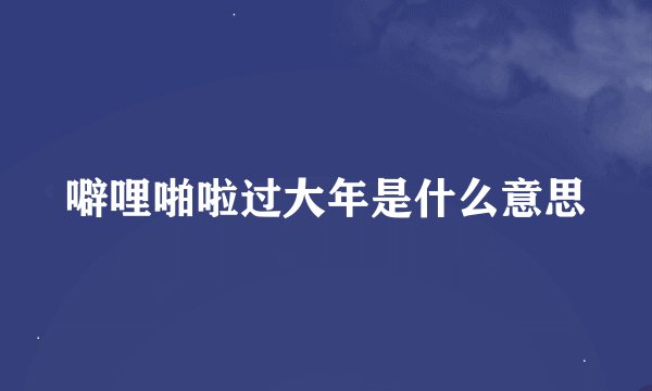 噼哩啪啦过大年是什么意思