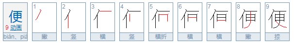 方便的便多音字组词