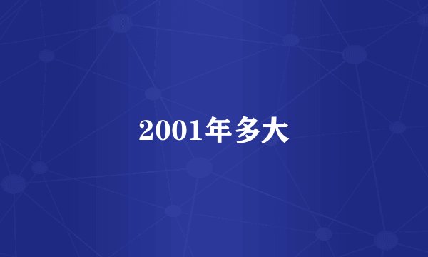 2001年多大