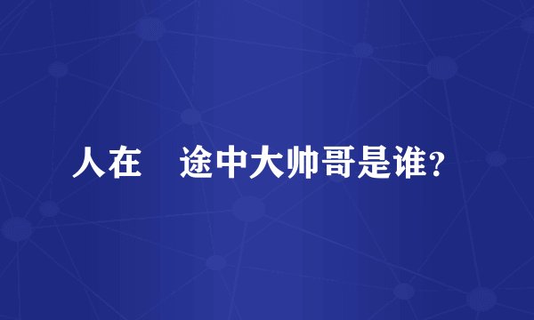 人在囧途中大帅哥是谁？