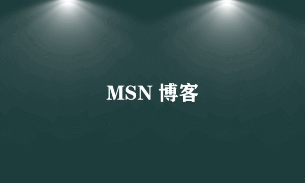 MSN 博客