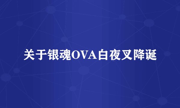 关于银魂OVA白夜叉降诞