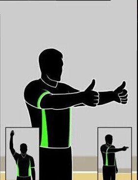 篮球比赛双方犯规的裁判手势什么？