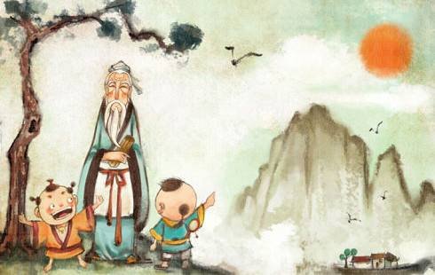 “一儿以日初出远，而日中时近也”这句话如何翻译？