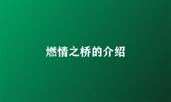 燃情之桥的介绍