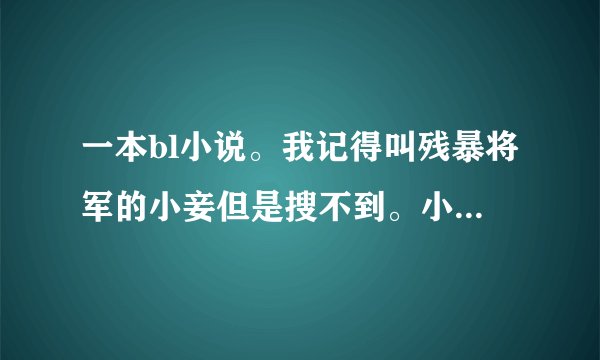 一本bl小说。我记得叫残暴将军的小妾但是搜不到。小受是金发超级柔弱。我记得一个片段就是在战场上金发小