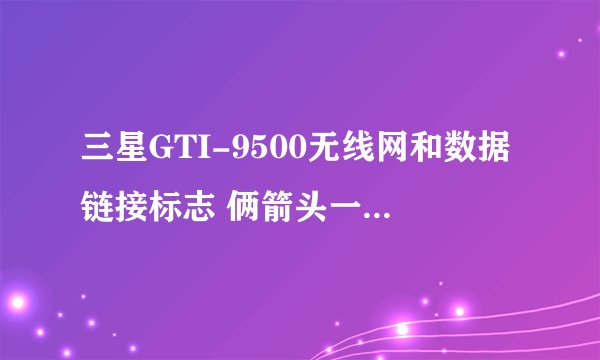 三星GTI-9500无线网和数据链接标志 俩箭头一个朝上一个朝下 为什么有时成灰色啊