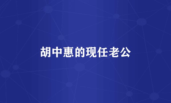 胡中惠的现任老公