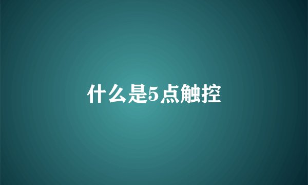 什么是5点触控