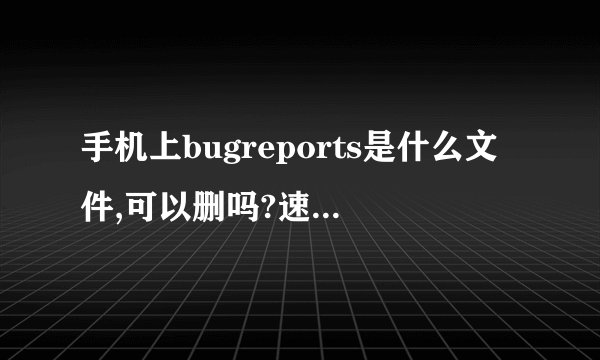 手机上bugreports是什么文件,可以删吗?速回。谢谢