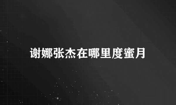 谢娜张杰在哪里度蜜月
