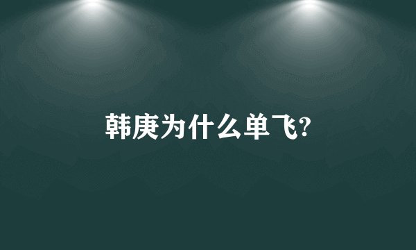 韩庚为什么单飞?