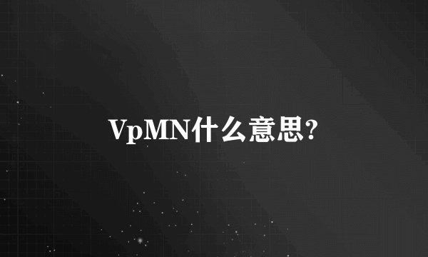 VpMN什么意思?